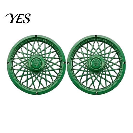 Outdoor Trash Can Accessories Rim Cover, Modern Decorative Wheel Spider-Spoke Residential Upgrades Style Accessory for Standard Garbage Bin