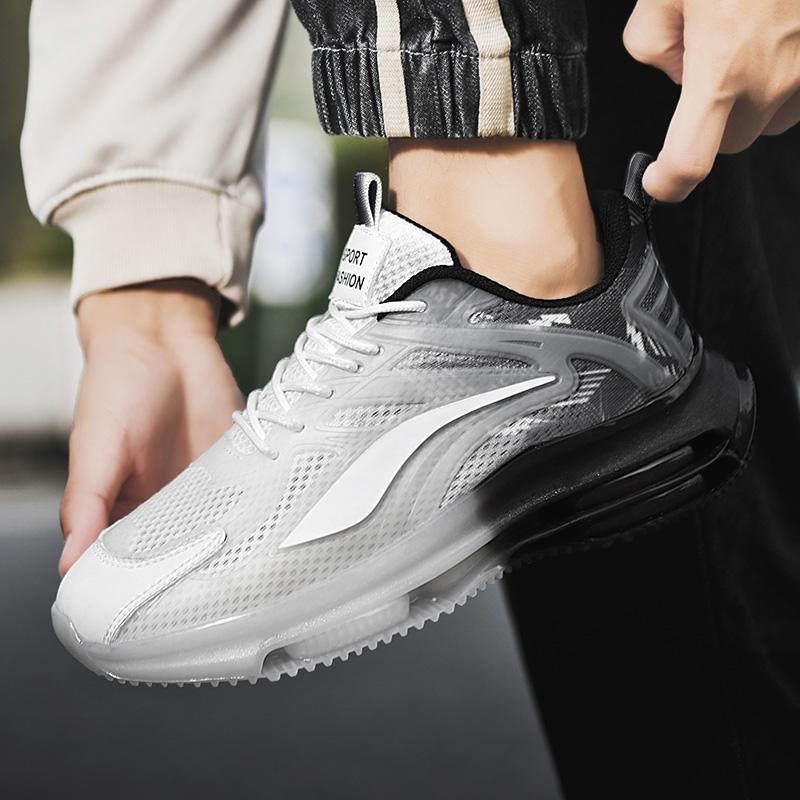 Pár tenisových bot Muži Síťovina Prodyšná Plochá Fashuon Outdoorové Sportovní Šněrovací Vycházková obuv Pánské tenisky odolné proti opotřebení