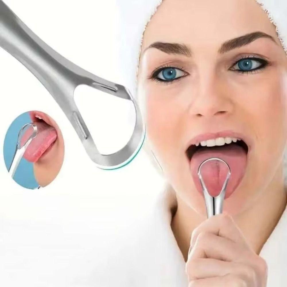 Silber Halitosis Clean Entfernen von Mundgeruch Zungenschaberbürste Neue Mundreinigungswerkzeuge