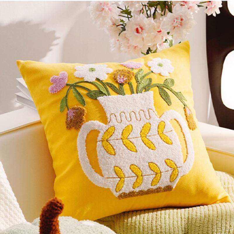 Sunflower Sofa Pillow 45x45 Pastroal Pillowcase for Home Decoration Throw Pillows Easy To Disassemble and Wash Cushions