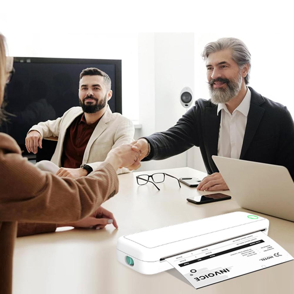 Mini-Drucker A4 Tragbarer Thermodrucker Tintenlos BT Reise Drahtloser Mobiler Reise-Drucker Verbunden mit Handys Büro