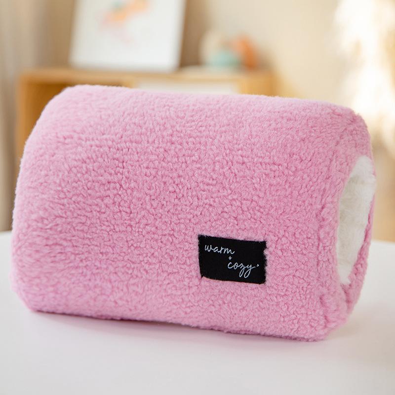 

throw pillow wind hand warmer plush hand cover can be inserted into the nap pillow two-in-one throw pillow cover hand 34*24*13cm роза розовый
