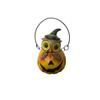 Outdoor Owl Pumpkin Lantern Light Up Pumpkin Ornaments with LED Owl Lamp Halloween Decoration Easy To Carry with Built-in Handle