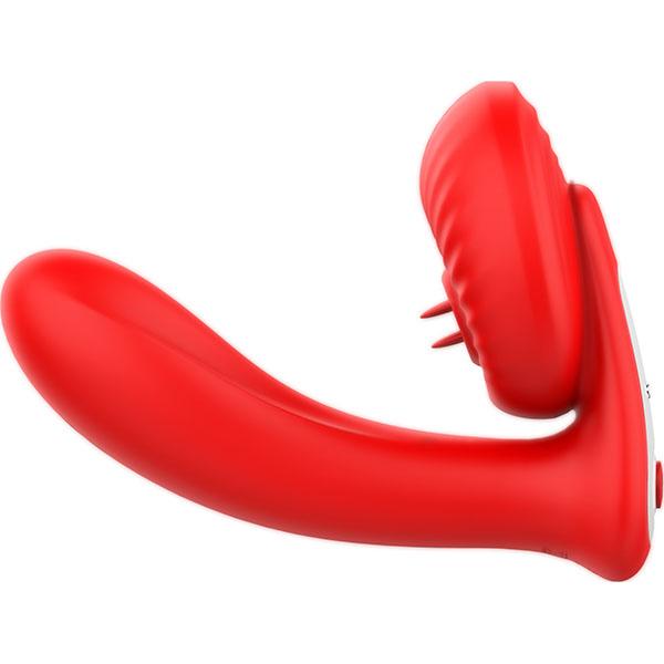 Wearable Vibrator 3IN1 App Female Sex Toy, G Spot Clitoral Nipple Vibrator, Tongue Licking Heating Sex Toy for Women