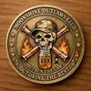 Moonshine Outlaws Club Collectible Coin Double-Sided Vintage Metal Drinking Skull Souvenir Coin Collectors Keepsake Token Gift