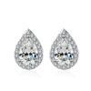 Bague Ringen 100% 925 Sterling Silver 1CT Water Drop Moissanite Stud Earrings For Women Platinum Plated Party Fine Jewelry Gift