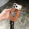 Y2k flash diamond star millennium ancient leopard print suitable for apple 17promax mobile phone case iphone16/15 pendant