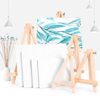 Mini Caballete de Mesa Plegable de Madera para Bocetos Artísticos y Exhibición