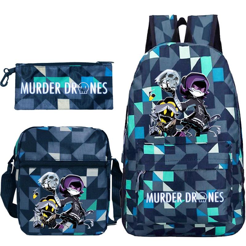 Neuer Murder Peripherie-Trend Schulterrucksack-Set Lässige Stiftetasche Grund- und Sekundarschultasche