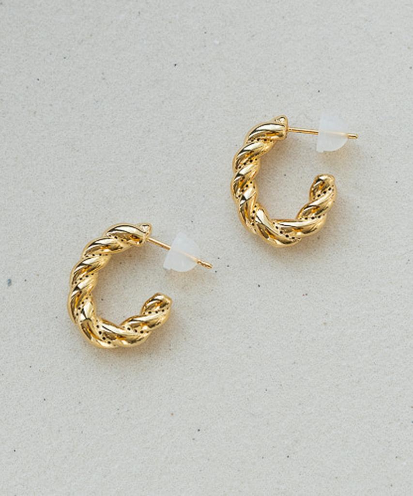 Alleun Silver 925 Bold Twist Silver Earrings
