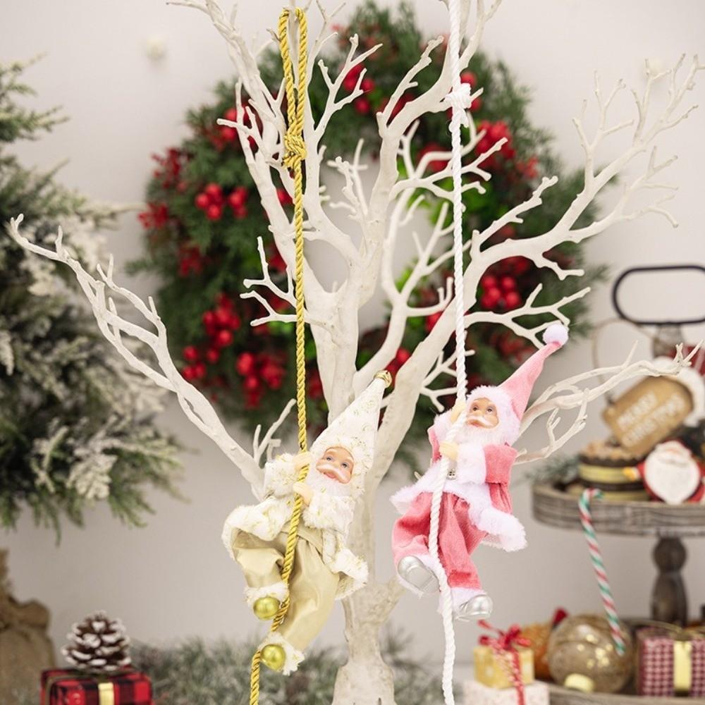 Climbing Rope Pendant Santa Claus Climbing Ornament Hanging Ornament Christmas Tree Decor