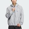 Adidas Fustl Woven Logo Print Striped Pattern Sports Casual Hooded Jacket Men Jackets Rock-Grey JI8736