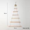 NUCHI Nordic Wooden Wall Hanging Christmas Tree with Natural Wood Stars – Customizable Ornaments