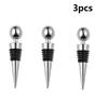 1/3pcs Alluminum Alloy Wine Stopper,Reusable Rubber Beverage Bottle Stoppers,Vacuum Sealed Bottle Cap,Wine Gifts Bar Tools
