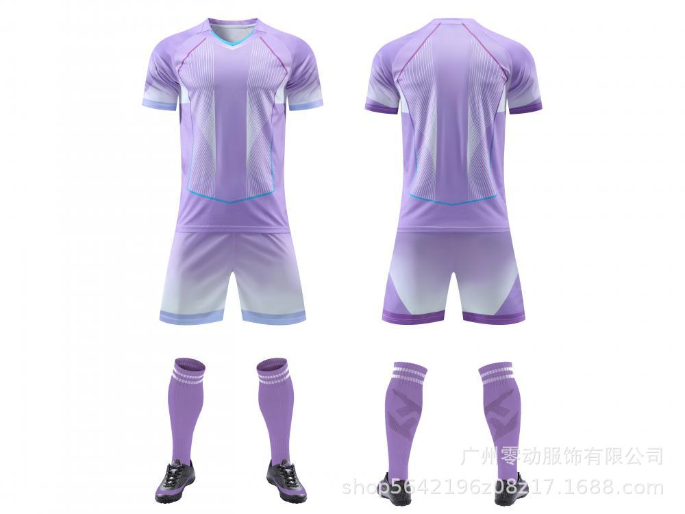 2025 nieuw lichtbord voetbaltenue set volwassenen kinderen zeskleurig heren en dames wedstrijd korte mouw trainingsset