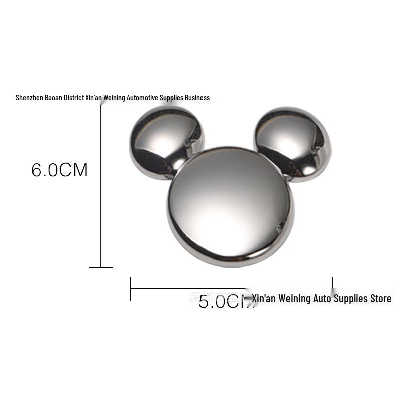 Mickey Mouse Metal Car Sticker - Decorative Tail Mark for All Car Models