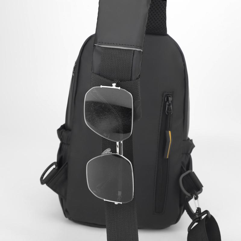 Men's Fashion Chest Bag - Solid Color Nylon Crossbody Sling for Outdoor & Casual Wear (Lightweight & Durable Shoulder Bag)