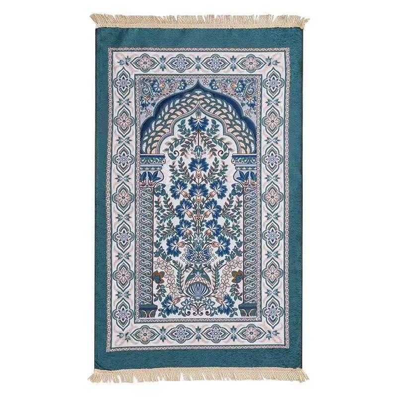 Islamitisch Gebedskleed Biddend Tapijt Comfortabel Moslim Biddend Matje voor Mannen Vrouwen Ramadan of Eid Cadeau Woondecoratie 48x98cm
