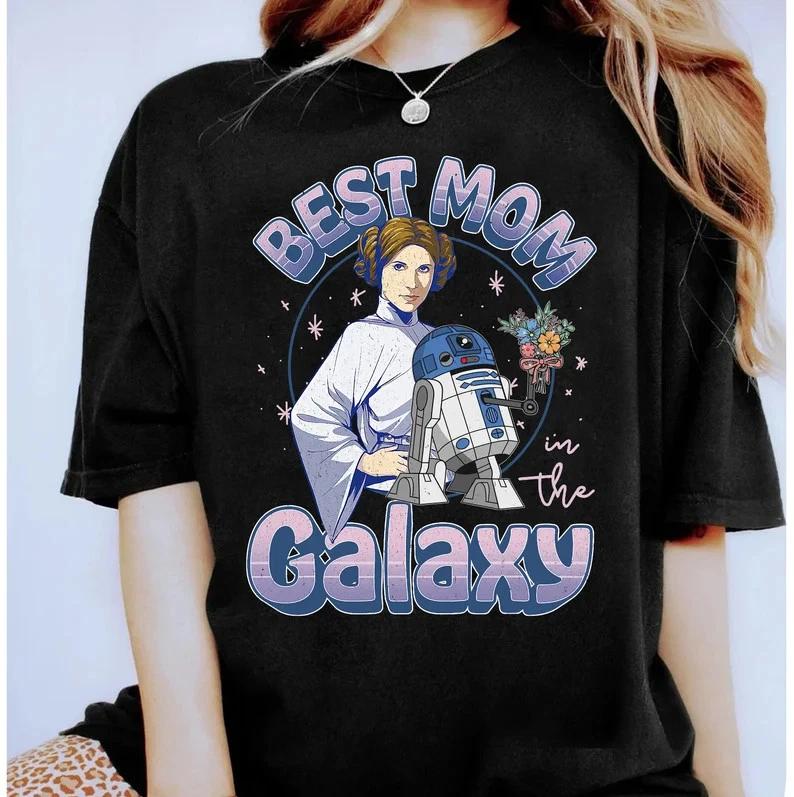 Star Wars Leia Princess And R2D2 Mom Greatest Mom In The Galaxy TShirt S