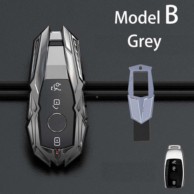 Příslušenství do auta ze slitiny zinku Ochranný kryt pouzdra na klíče do auta Vhodné pro Mercedes Benz EC Class W204 W212 W176 GLC CLA GLA