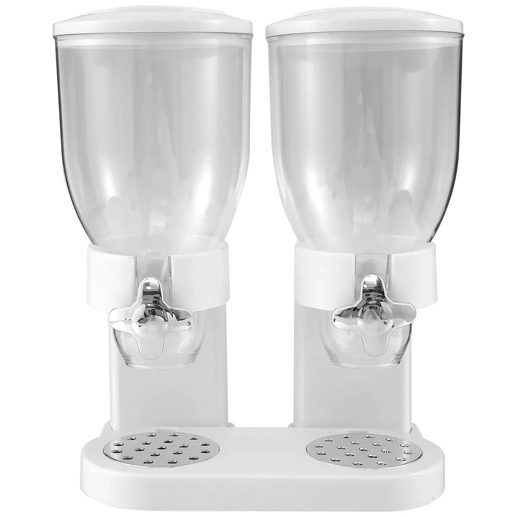 Food Storage Jar Oatmeal Storage Containers Double Bucket Breakfast Dispenser Simple Kitchen Items Coarse Cereals Nut Grain Jar