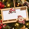 Hanging Holiday Decoration for Tree Wooden Money Holder, Personalized Cash Gift Wallet with Santa New Year Party Ornament Design, Creative Christmas