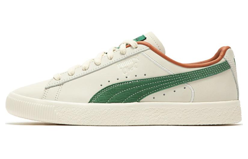 PUMA Clyde Fg Pristine White Vine Green 391135-01 36