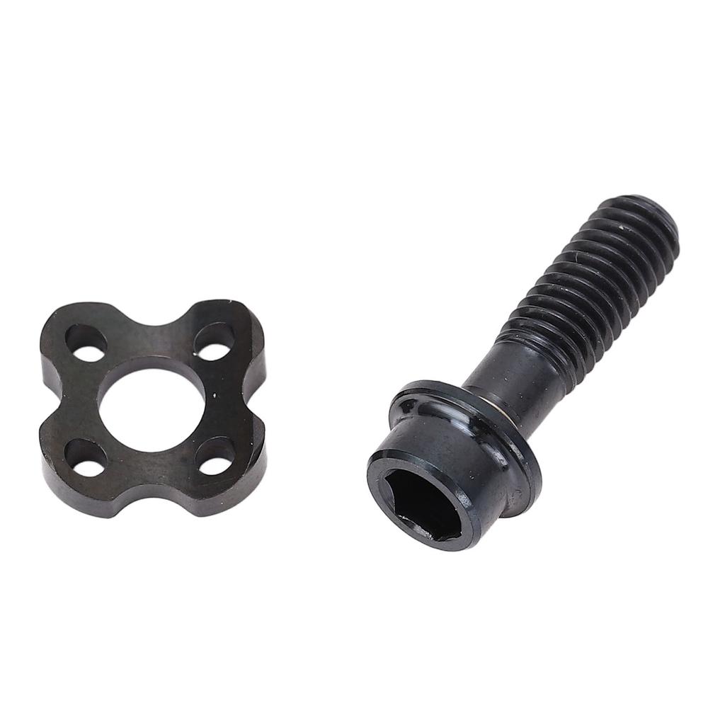 Bike Washer and Screw Set Ti Alloy Black Color Half Moon Design Front Derailleur Fixing Screw and