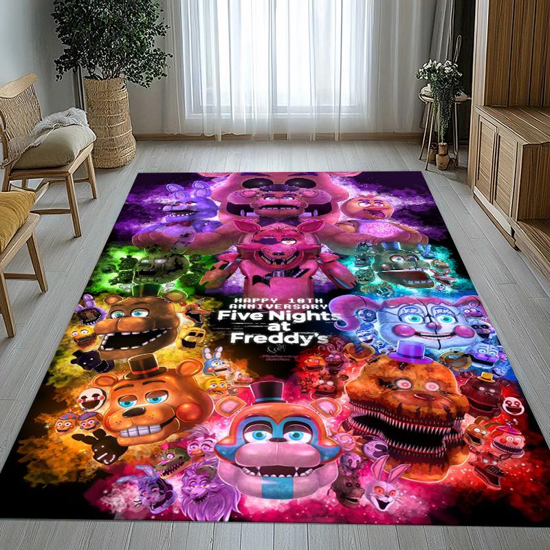 Хоррор Фредди F-FNAF Игры Гостиная Нескользящий Ковер Мягкий Ковер для Спальни Детской Игровой Комнаты Дивана, Домашний Декор Придверный Коврик Подарок 40x60cm