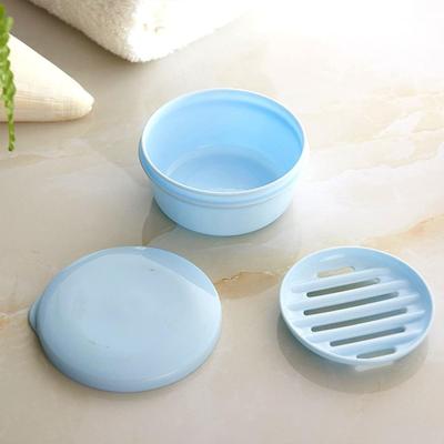 Self Draining Portable Soap Dish Round Travel Soap Container Toilet   Trip