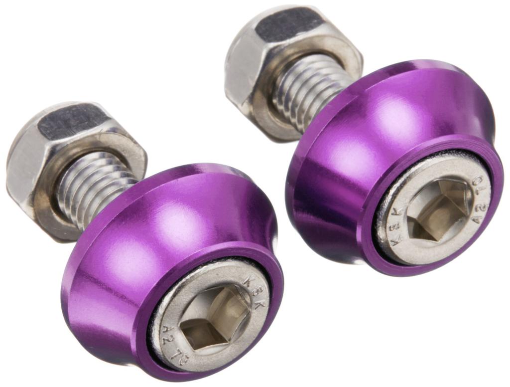 Creative Factory Posh 200382 Posh License Plate Cap Bolt & Nut Purple