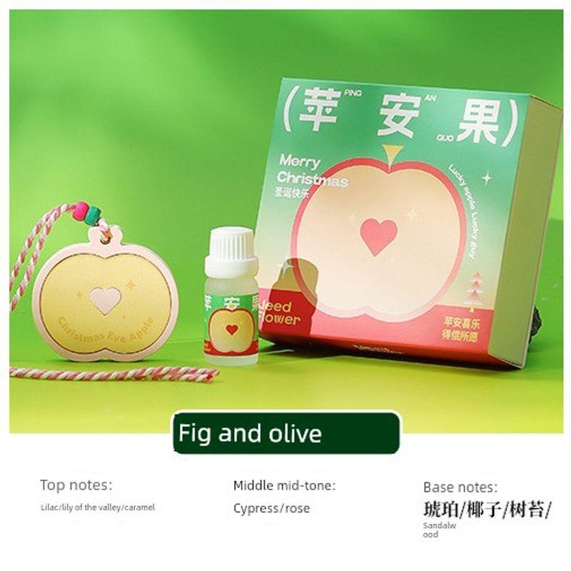 Christmas Car Hanging Apple Car Fragrance Diffuser Plaster Pendant Gift Box Creative Car Interior Decoration Christmas Gift