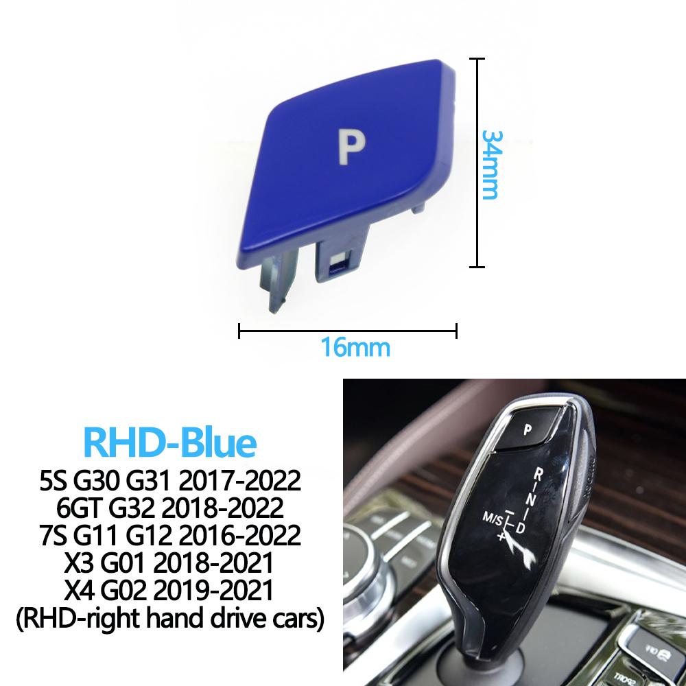 LHD RHD Car Gear Shifter Lever Auto Parking P Button Cap For BMW 5 6GT 7 X3 X4 Series G30 G31 G32 G11 G12 G01 G02