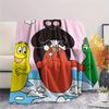 Barbapapa Flannel Blanket, High quality Comfortable for All Seasons, Home Decor, Warmth and Comfort