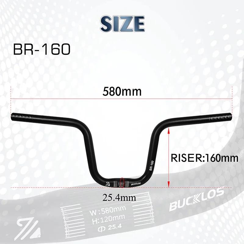 BUCKLOS Manubrio MTB 580/620/720/780MM Manubrio a Rondine per Bicicletta 25.4MM 31.8MM Manubrio per Mountain Bike in Alluminio Riser Bar
