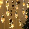 Christmas Tree Led Snow Globe Bulb String Lights For Indoor Outdoor White Warm