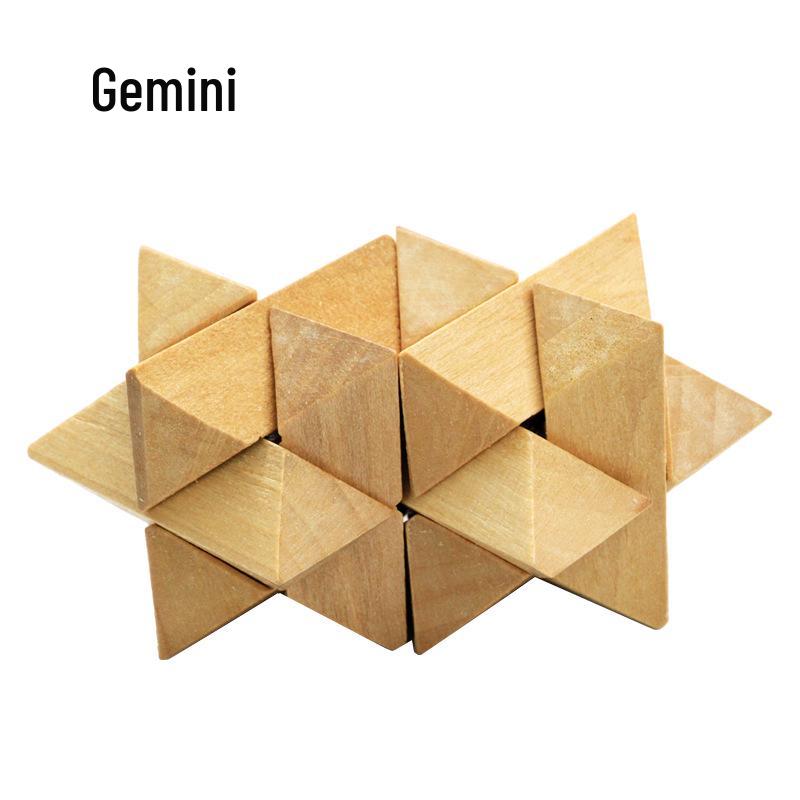 100-Piece Kongming Lock Wooden Puzzle Set for Kids and Adults