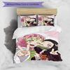 3pcs Demon Slayer Characters Pattern Bedding Set Duvet Cover Set Includes Duvet Cover &pillowcases, Perfect All Season Bedroom Decoration & Gift