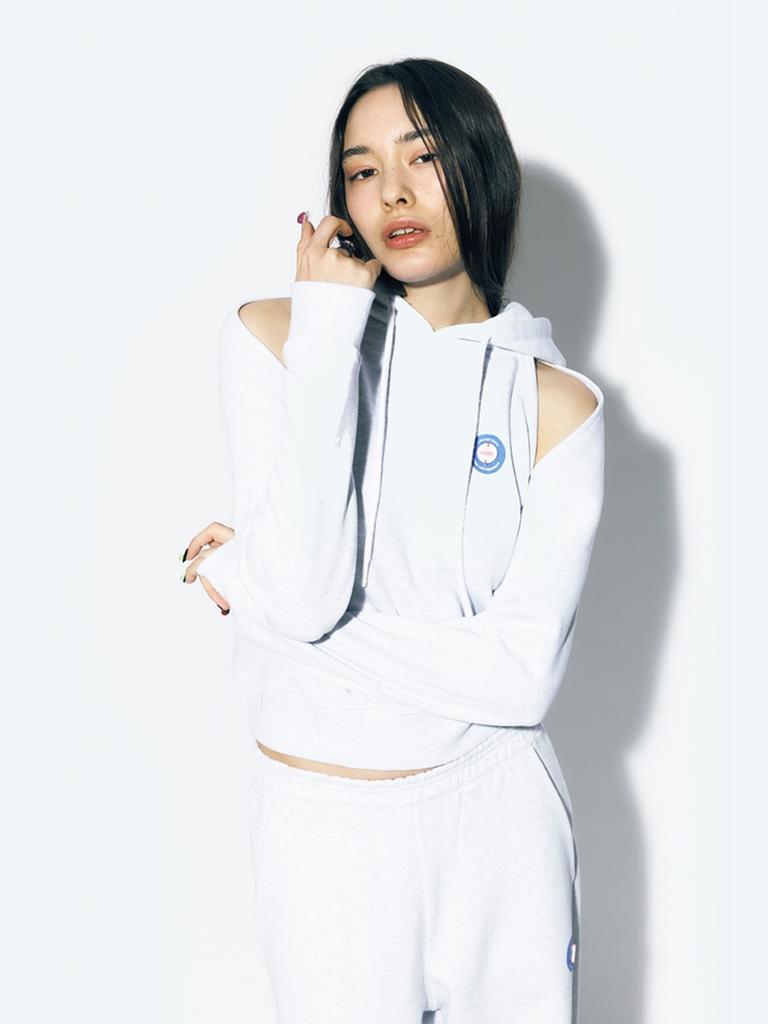 ASIF CALIE Crop Sweat Bolero White Melange