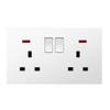 FALIANG 13A 2 Outlets AC 250V PC Material Multi Socket British Standard Modern White Color Luxury Multi-function Sockets