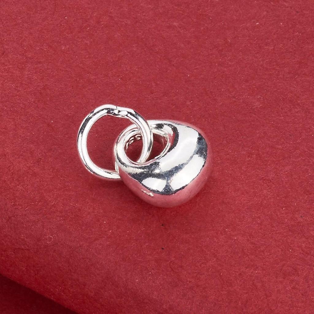 S925 Sterling Silver Small Chubby Ball Charm Necklace & DIY Bracelet Accessory