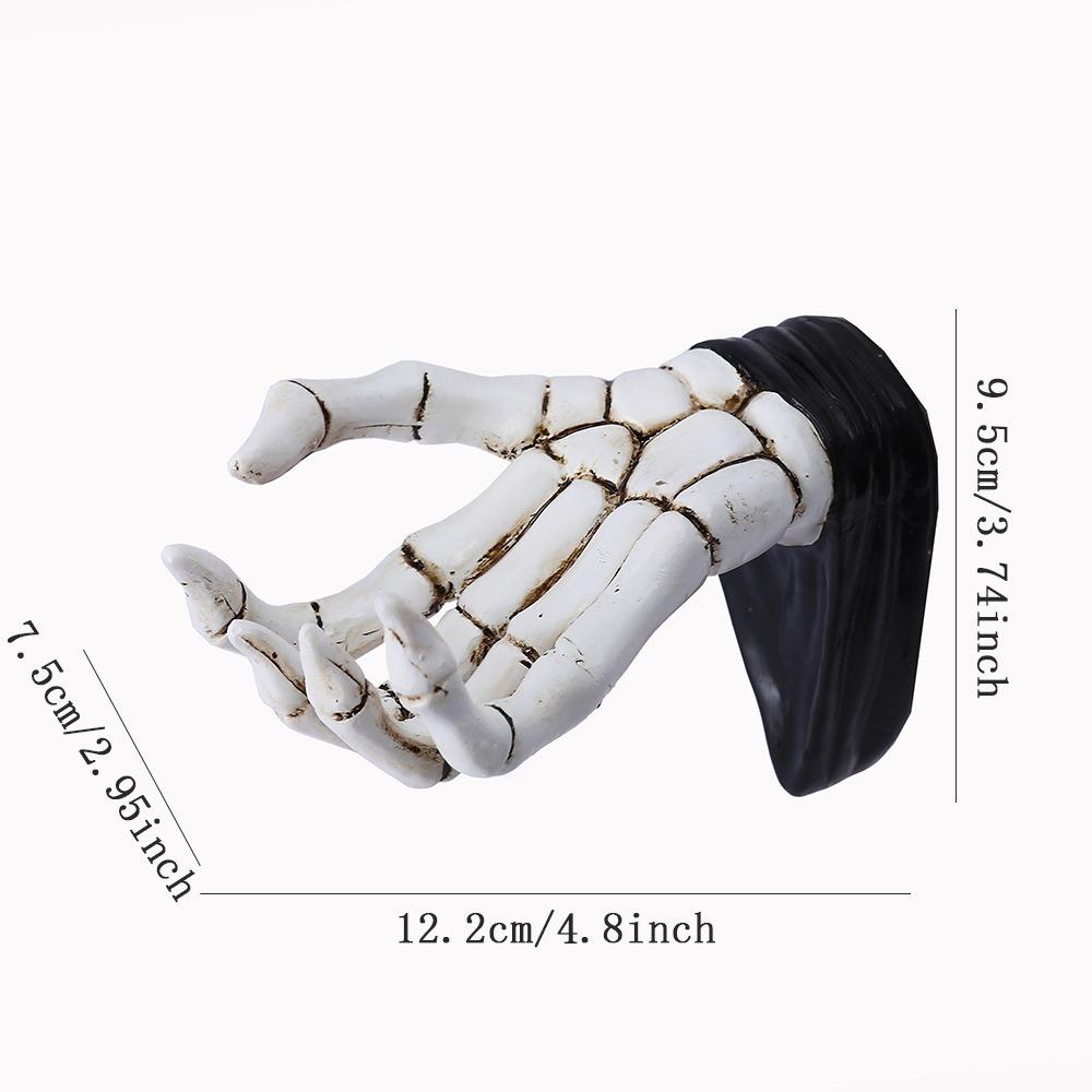 Skeleton Hand Skull Hand Wall Hook Resin Ghost Hand Statue Wall Hanger Decoration for Bag Key