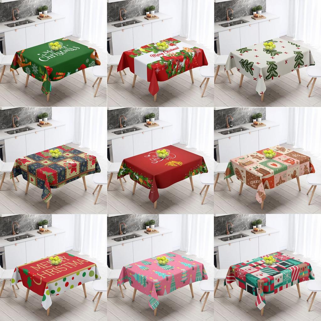 Christmas Tablecloth Home Holiday Party Atmosphere Decorative Coffee Table Tablecloth Restaurant Tablecloth