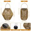 Solar Lanterns Solar Lights Outdoor Waterproof Boho Light for Outside Hanging Rattan Lantern Decoration for Garden Yard Patio