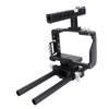 DSLR Rig Camera Cage with Matte Box Follow Focus Aluminum Alloy Camera Video Stabilizer Cage Kit for A6300 Photography