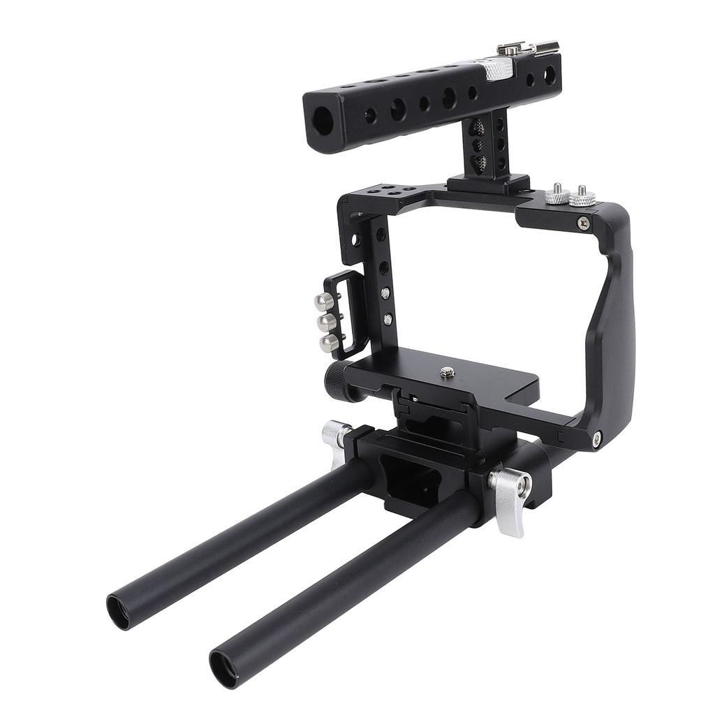 DSLR Rig Camera Cage with Matte Box Follow Focus Aluminum Alloy Camera Video Stabilizer Cage Kit for A6300 Photography