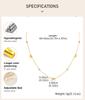 18K Gold Plated CZ Bow Knot Station Necklace for Women, Anti Tarnish Waterproof Stainless Steel Chic Coquette Jewelry