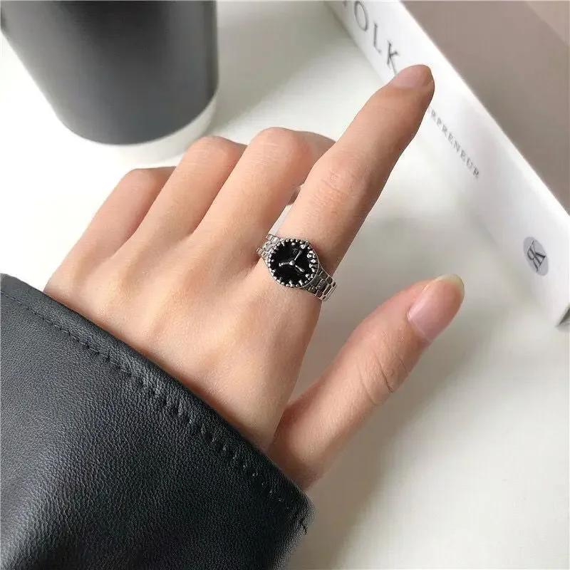Unisex Vintage Fashion Watch Style Design Rings Women s Retro Dial Ring Men s Personalized Cold Wind Index Finger Ring