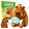 Capybara Construction Blocks Capybara Fish Apple Block Set Figure