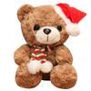 Chinese Valentine's Day, Hugging Roses, Bear Plush Toys, Wearing Christmas Hat, Teddy Bear Doll Birthday Gift